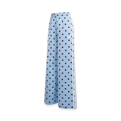 adidas Satin Polka Dot Wide Leg Pants "Clear Sky"