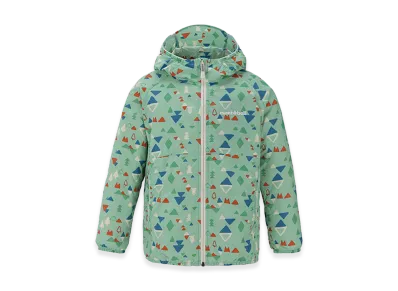 mont-bell Kid's Wind Blast Print Parka "Light Green"