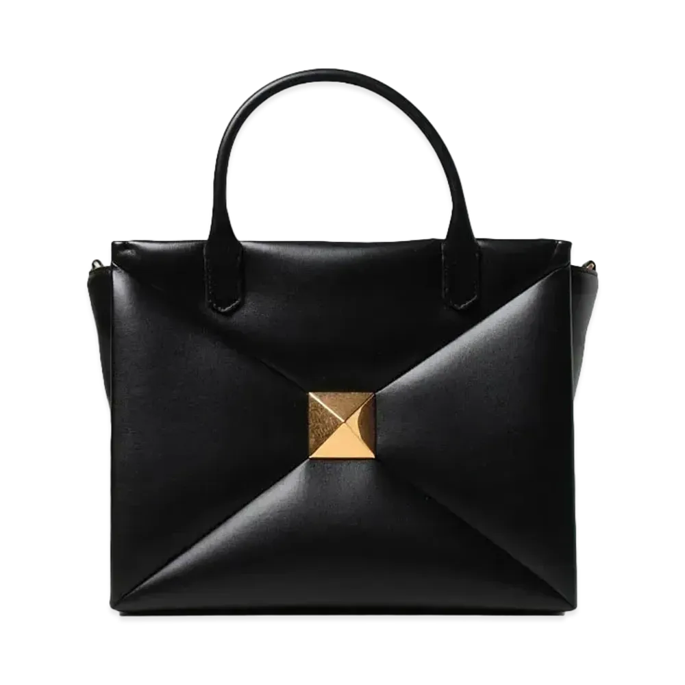 Valentino Onestud Nappa Leather Medium Hand Bag "Black"
