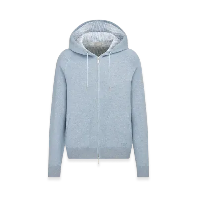 Dior Hooded Track Jacket Knit Cashmere "Blue"