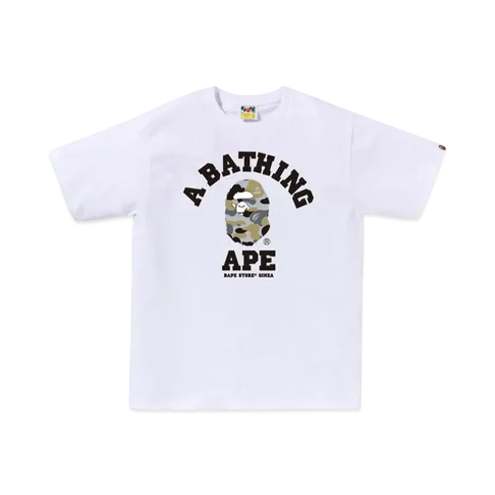 A BATHING APE Bape Store Ginza Camo College Tee "White"