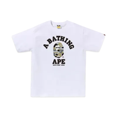 A BATHING APE Bape Store Ginza Camo College Tee "White"