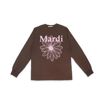 Mardi Mercredi T-Shirt Long Sleeve Flowermardi "Brown Pink"