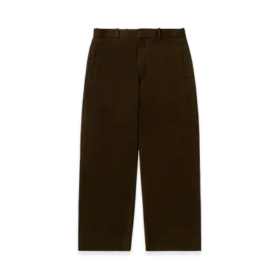 A.PRESSE Cotton Silk Twill Wide Pants "Olive"