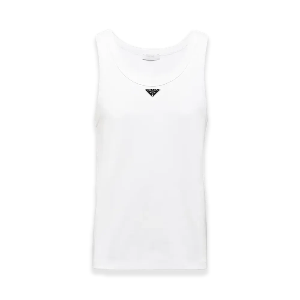PRADA Cotton Tank Top "White"
