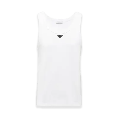 PRADA Cotton Tank Top "White"