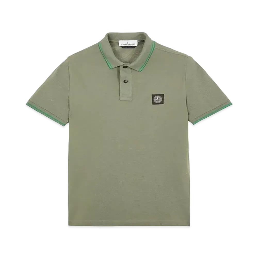 Stone Island 22S18 STRETCH COTTON PIQUE_SLIM FIT "Sage Green"