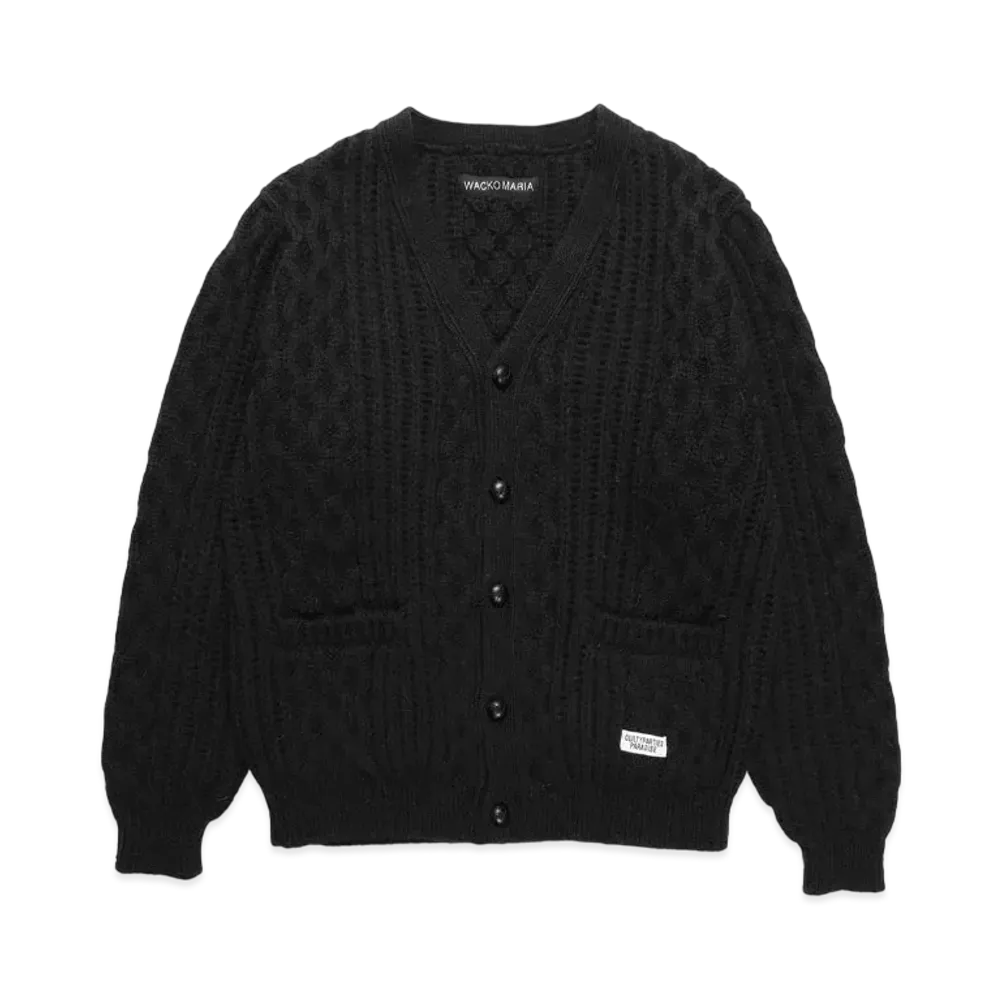 WACKO MARIA Aran Cardigan "Black"