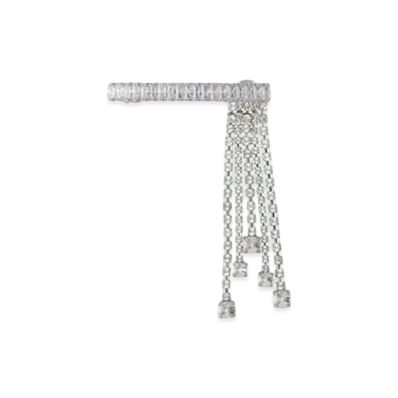 MIU MIU Charm Hair Clip "Light Gray/Crystal"