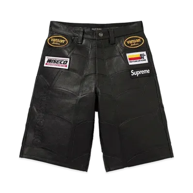 Supreme x Vanson Leathers Spider-Man Short "Black"
