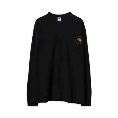 RATS CIRCLE POCKET L/S TEE "BLACK"