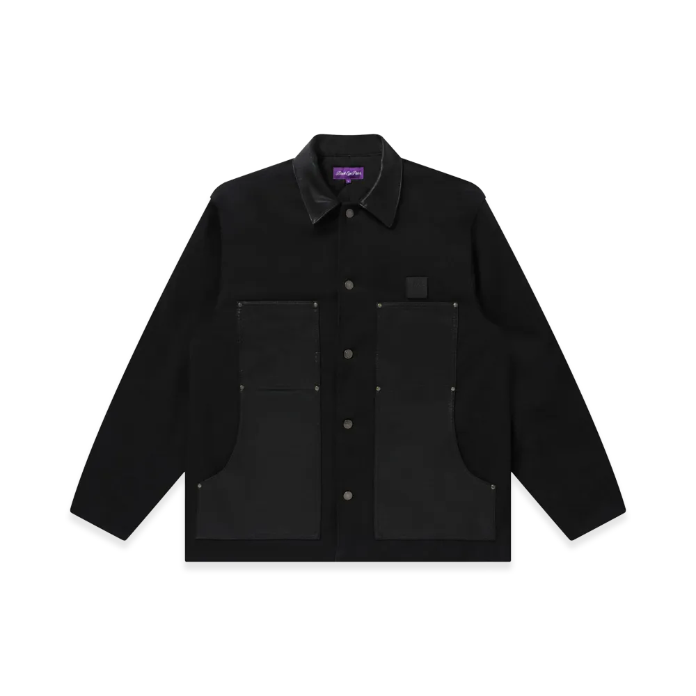 BlackEyePatch Leather Patched Duck Jacket "Black"