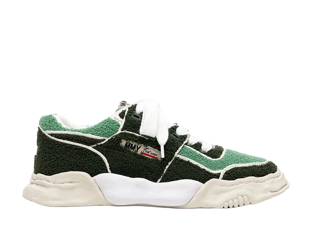 メゾンミハラヤスヒロ パーカー オリジナルソール チェニール エンブロイダリー キャンバス ローカットスニーカー "グリーン"