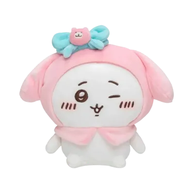 Gray Parka Service -Chikawa- Chiikawa x Sanrio Characters Plush tom (Chikawa My Melody)