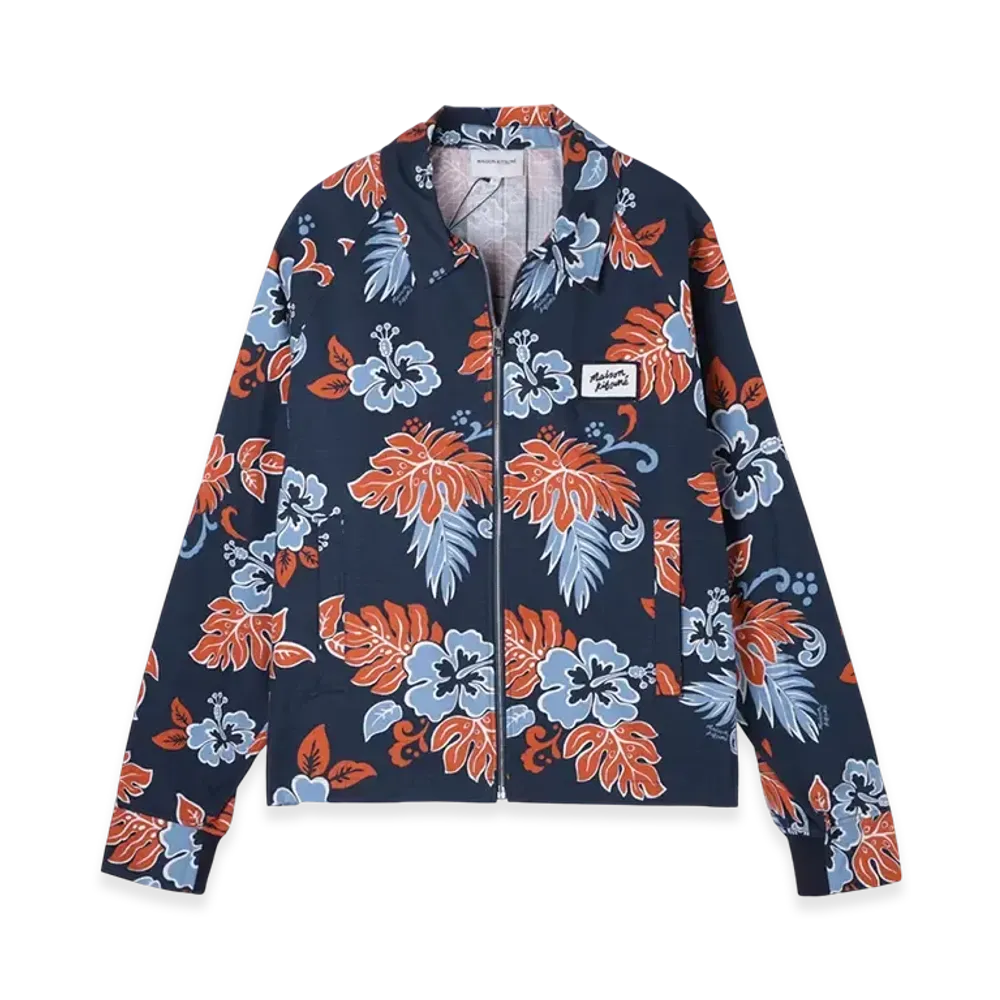 Maison Kitsune Zipped Blouson "Deep Navy Design"