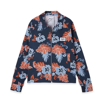 Maison Kitsune Zipped Blouson "Deep Navy Design"