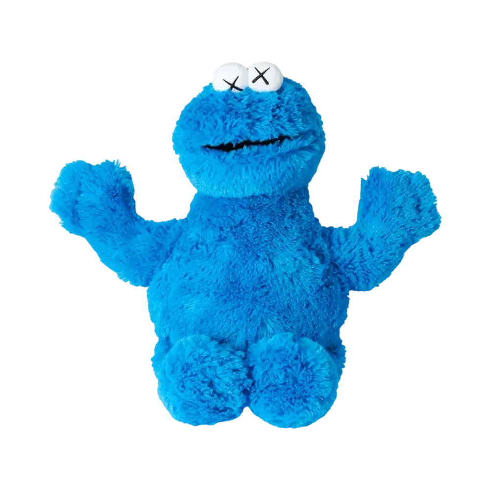 KAWS Sesame Street Uniqlo Cookie Monster Plush Toy "Blue"