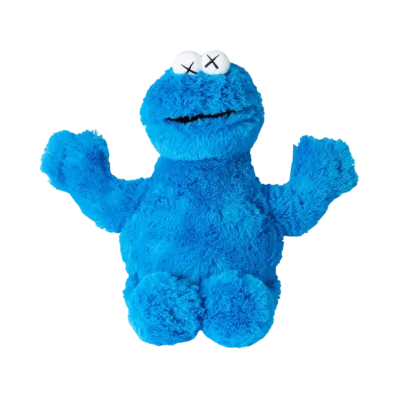 KAWS Sesame Street Uniqlo Cookie Monster Plush Toy "Blue"