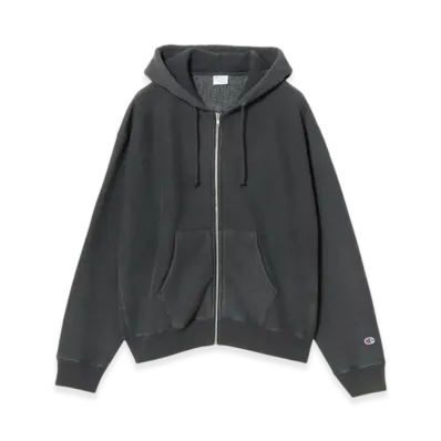 BEAMS x Champion Reverse Weave R Full Zip Parka "Off Black"