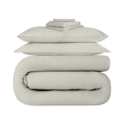 Kithmas Monogram Queen Size Bedding Set "Concrete"