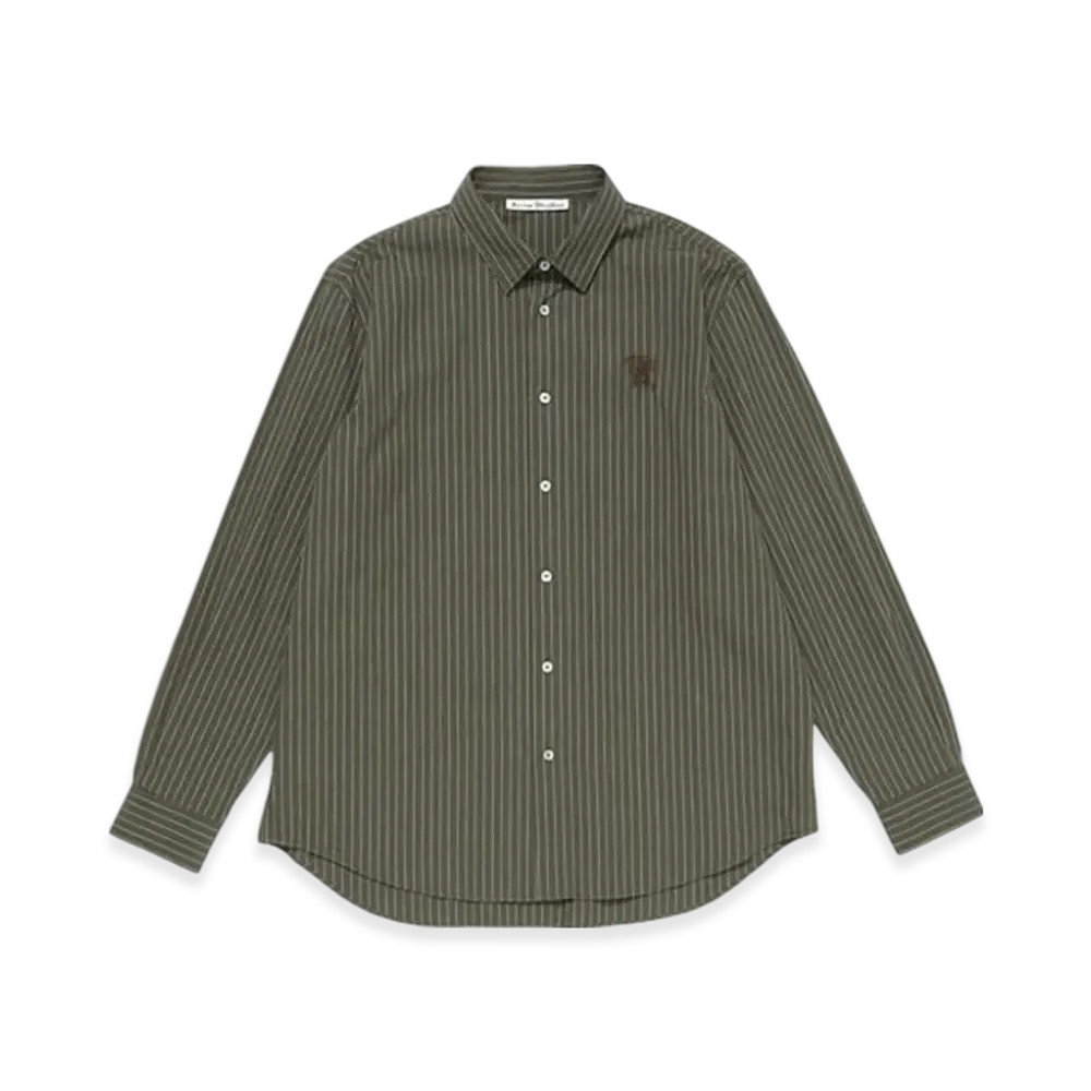 Acne Studios Button-up shirt "Green Melange"