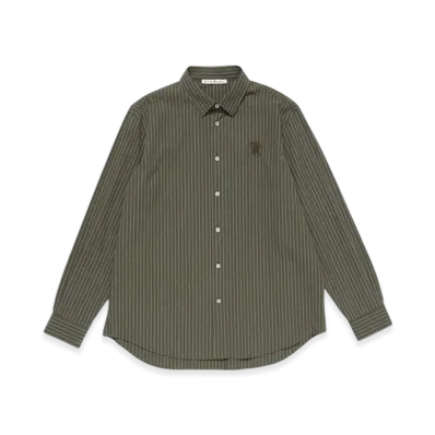Acne Studios Button-up shirt "Green Melange"