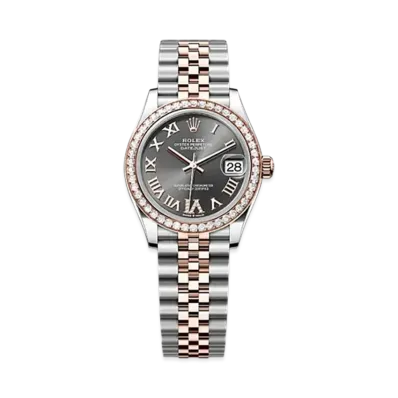 ROLEX Datejust 31mm Oystersteel & Everose Gold Diamond 278381RBR "Slate"