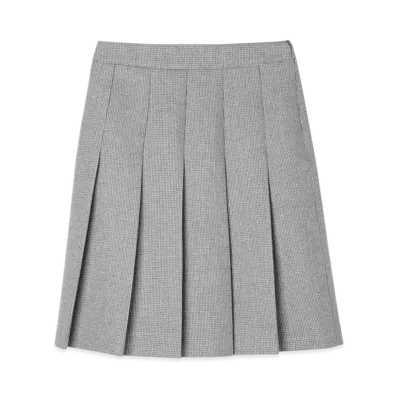 CELINE Pleated Skirt "Greychine/Chalk"