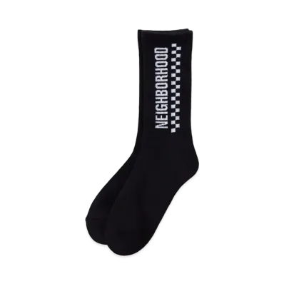 NEIGHBORHOOD 24SS CI Checker Socks "Black"