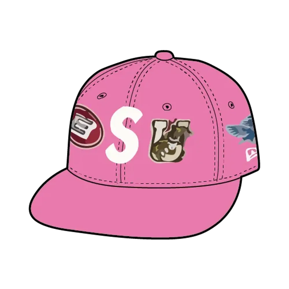 Supreme Mascots S Logo New Era "Pink"