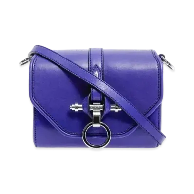 GIVENCHY Obsedia Leather Shoulder Bag "Blue"