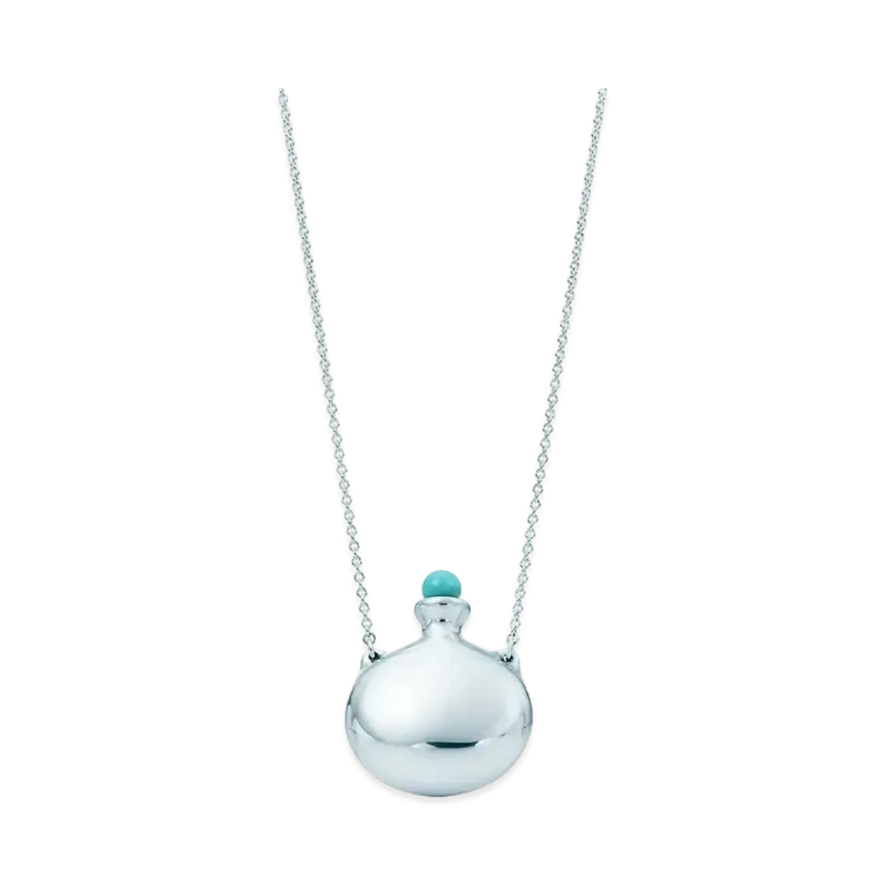 Tiffany & Co. Elsa Peretti Bottle Round Bottle Pendant Turquoise "Silver"