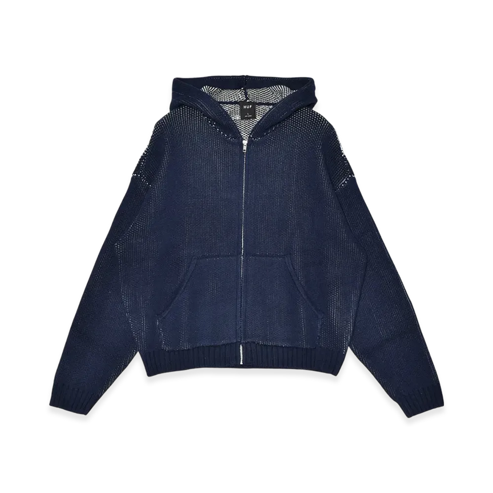HUF Token Zip Hooded Sweater "Navy"