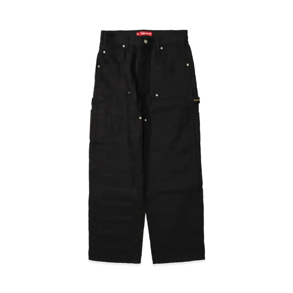 Supreme Jacquard Logos Double Knee Denim Painter Jean "Black"