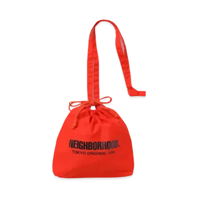 NEIGHBORHOOD Logo Drawstring Shoulder Bag "Orange"