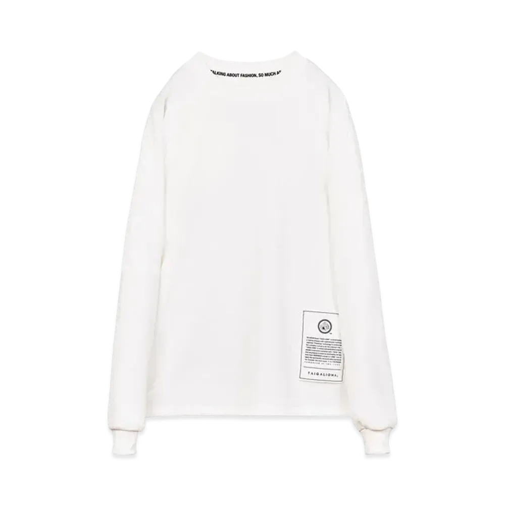 TAIGALIONA WAFFLE L/S T-SHIRT "WHITE"
