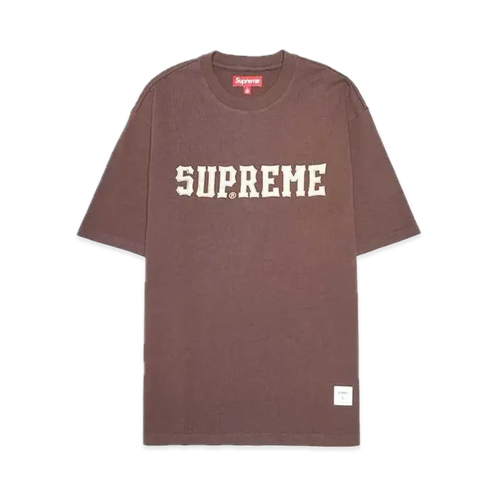 Supreme Twill Applique S/S Top "Brown"
