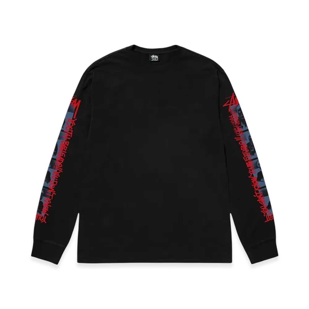 Stussy Youth Brigade Pigment Dyed LS Tee "Black"