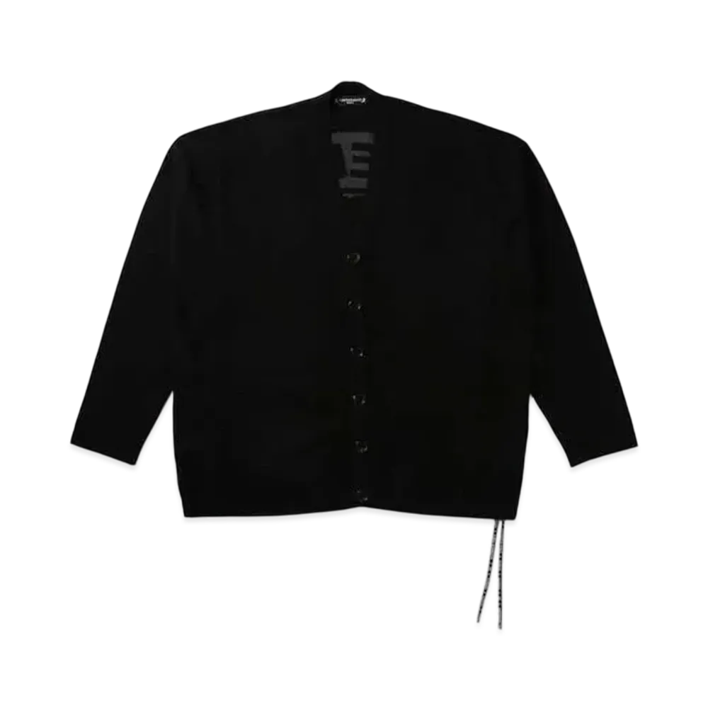 mastermind WORLD Oversized Baby Cashmere Cardigan "Black"