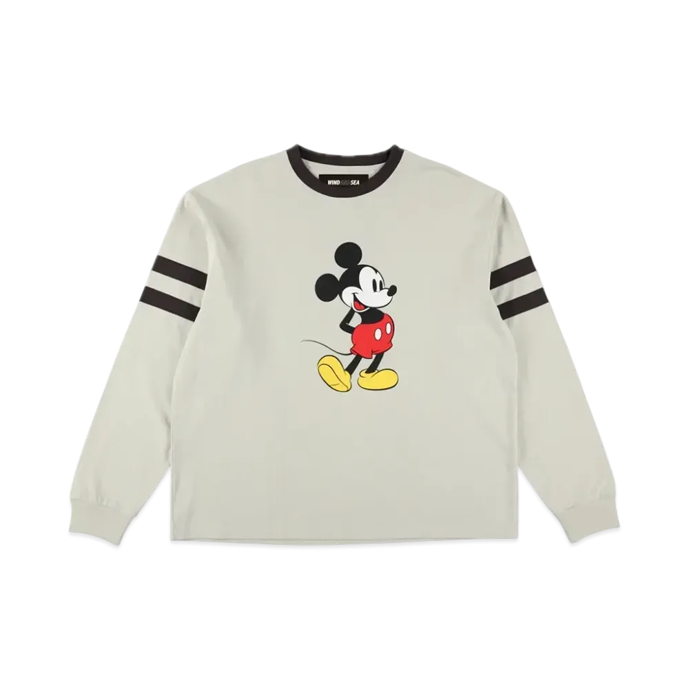 WIND AND SEA x Disney Mickey Line LS Tee "White"