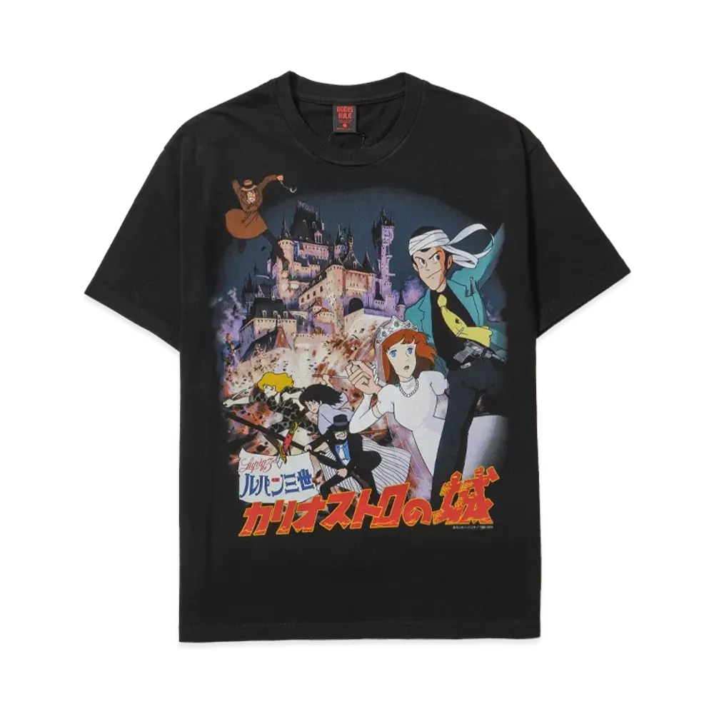 Geeks Rule x Lupin the Third The Castle of Cagliostro Silkscreen Printing T Shirt vol.02 "Black"