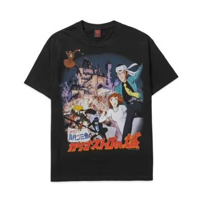 Geeks Rule x Lupin the Third The Castle of Cagliostro Silkscreen Printing T Shirt vol.02 "Black"