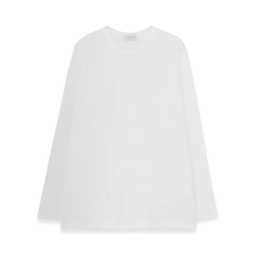 Yohji Yamamoto POUR HOMME Cotton Single Jersey Round Neck Long SLV T "Off White"