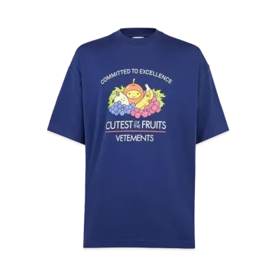 VETEMENTS Cutest of Fruits T-shrit "Royal"