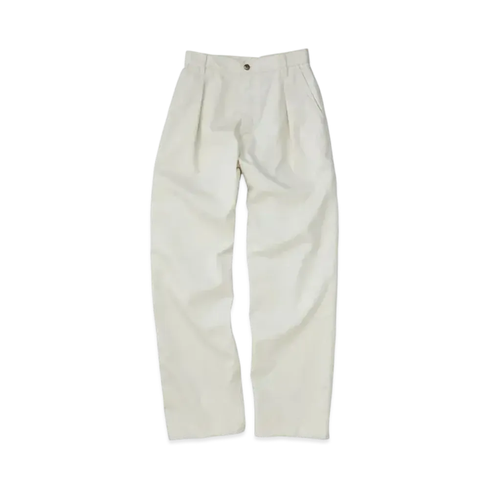 KURO West Point Fabric Crossed Chino Pants "White"