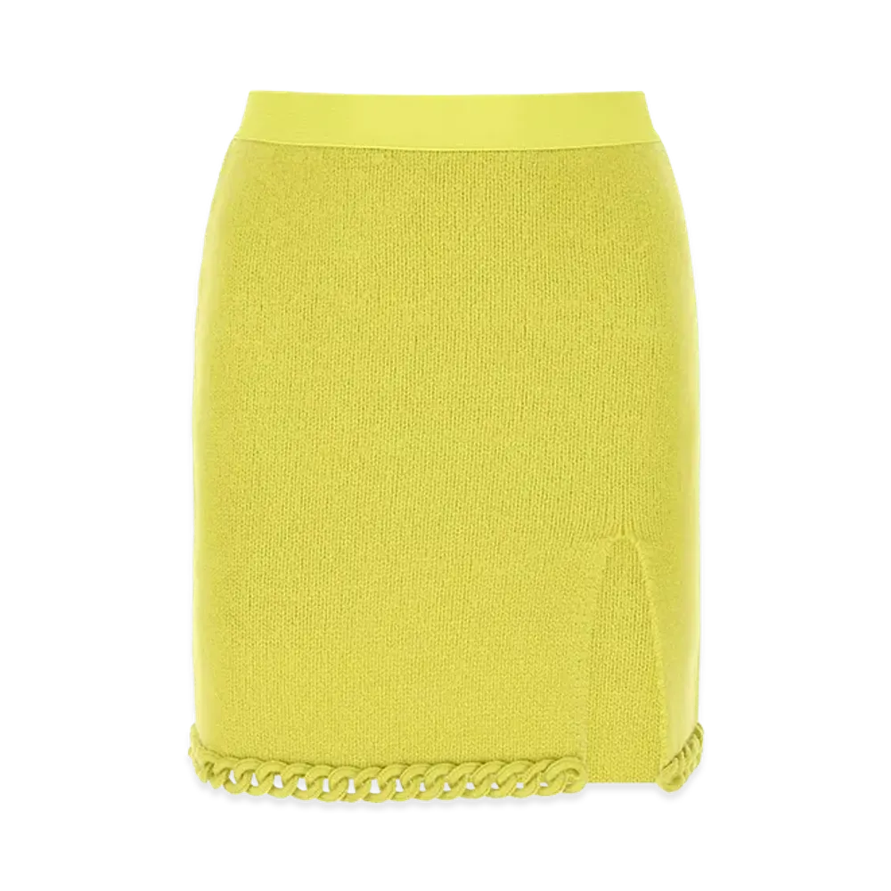 Bottega Veneta Women's Wool Mini Skirt "Acid Green"