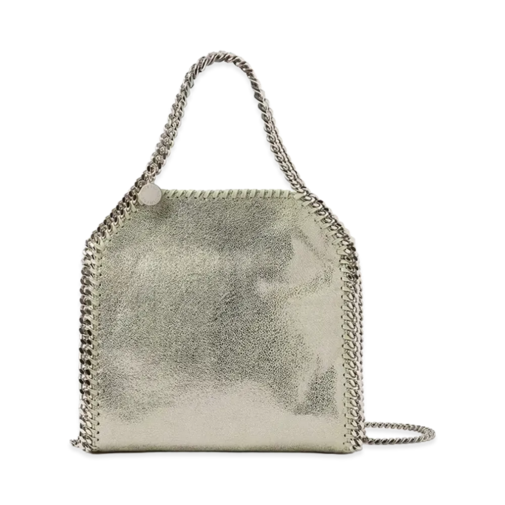 STELLA McCARTNEY Women's Pastel Shaggy Deer Mini Falabella Handbag "Green"