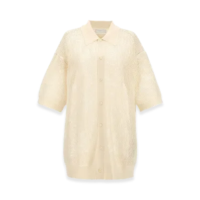 PRADA Mesh Knit Shirt "White"