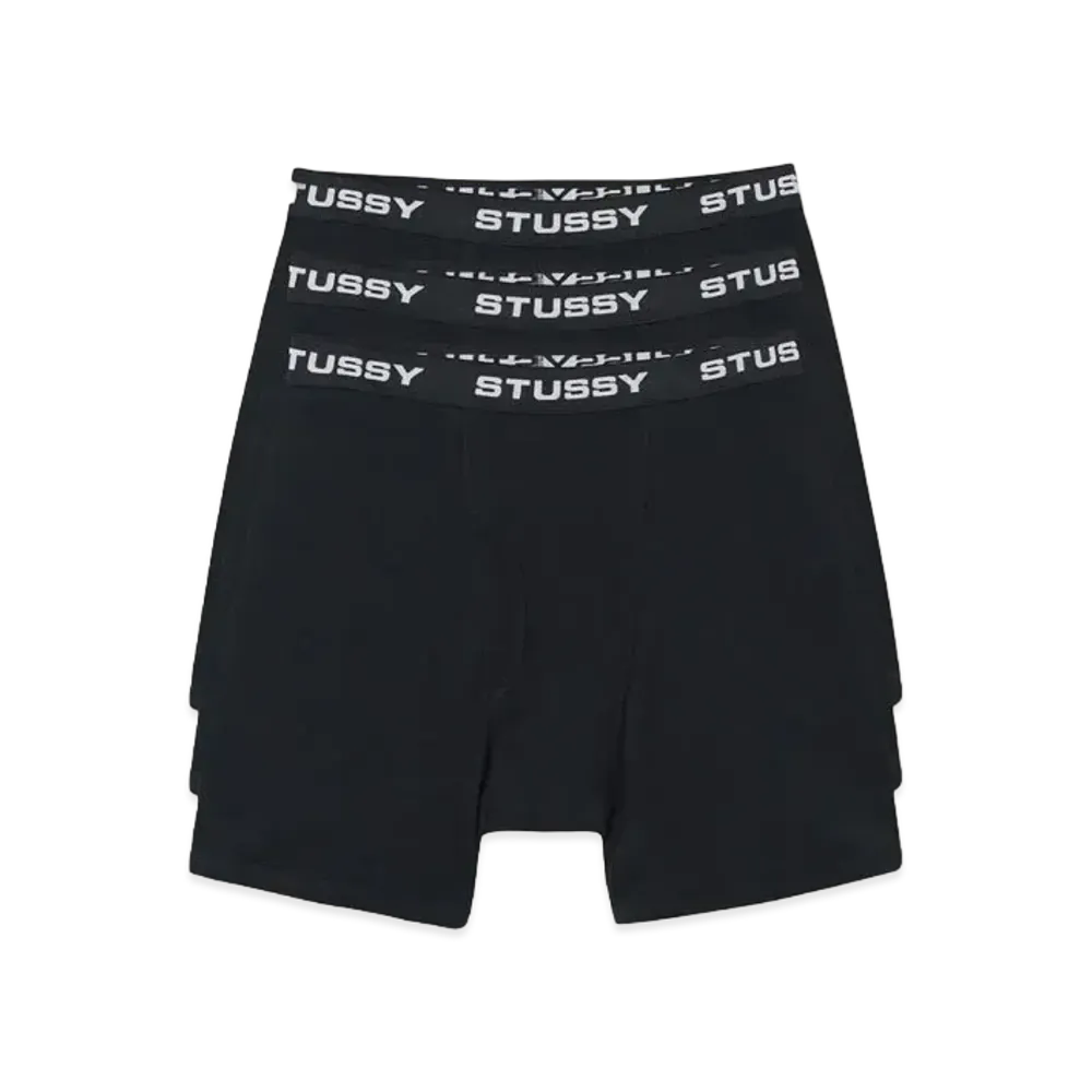 Stussy Boxer Briefs 3 Pack "Black" (FA24)