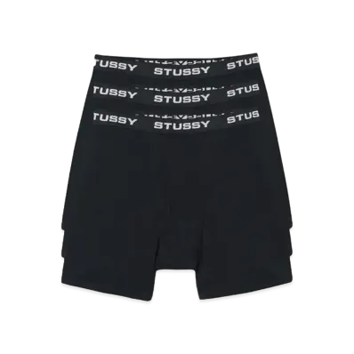 Stussy Boxer Briefs 3 Pack "Black" (FA24)